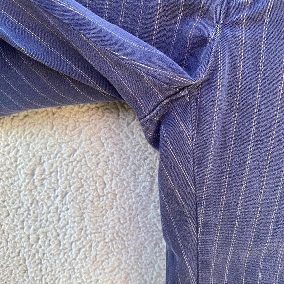 Pilcro and the Letterpress Fit Hyphen Navy Pinstripe Pant Trousers Sz 25 - Picture 4 of 14